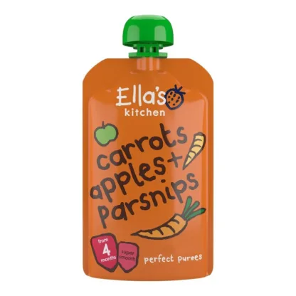 Ella's Kitchen Pouch Carrot Apples And Parsnip Stage 1 7 Pack - 120g