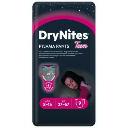 Huggies Drynites Pyjama Pants Carry Pack 8-15 Girl x 9