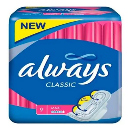 Always Maxi Classic Long Plus Pads 16 Pack x 9