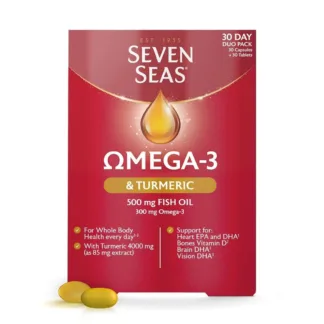 Seven Seas Omega-3 & Turmeric With Vitamin D Day Duo Pack 2x30