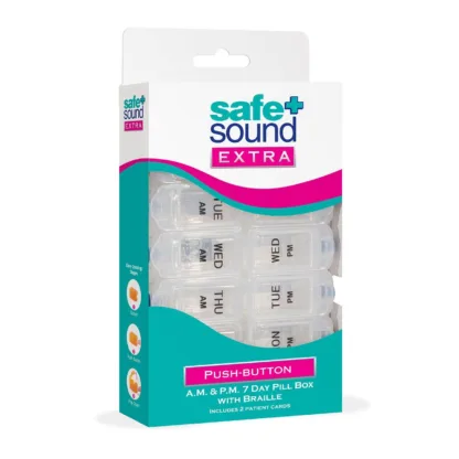 Safe & Sound Medicine Organisers 7 Day Pill Box +Extra AM And PM