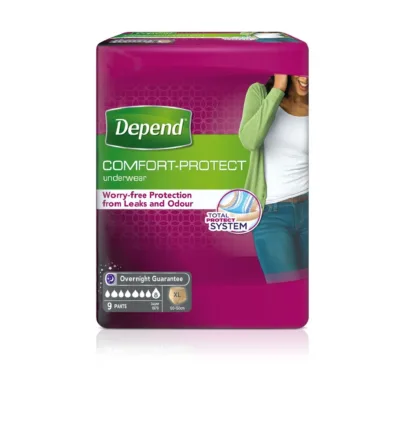 Depend Pants Super Female Ex Large x 9