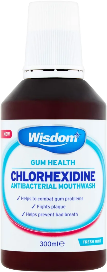 Wisdom Chlorhexidine Anti-Bacterial Mouthwash Fresh Mint - 300ml