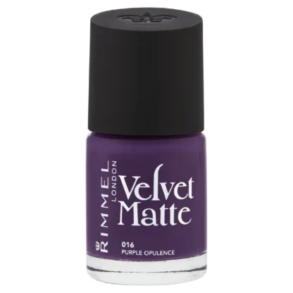 Rimmel Velvet Matte Nail Polish 12ml - 016 Purple Opulence