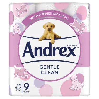 Andrex Gentle Clean Toilet Tissue PMP x 9