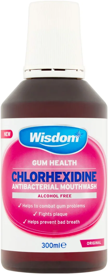 Wisdom Chlorhexidine Anti-Bacterial Mouthwash Fresh Mint