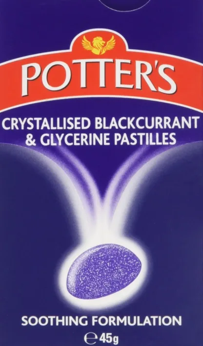 Potter's Pastilles Blackcurrant & Glycerine - 45g