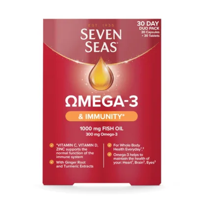 Seven Seas Omega-3 & Immunity Capsules & 60 Tablets