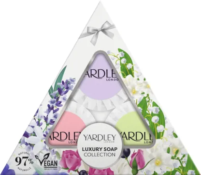 Yardley 3 x 50gr Soaps English Lavender + English Rose + Lily of the Valley Set