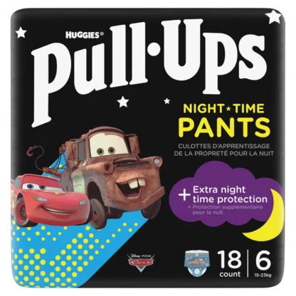 Huggies Pull-Ups Trainers Night Time Boy 2-4 Years Nappy Size 5-6+ x 18