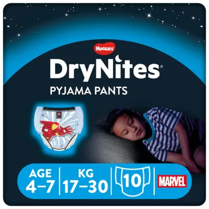 Huggies Drynites Pyjama Pants Carry Pack 4-7 Boy x 10