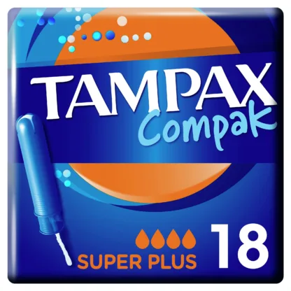 Tampax Compak Super Plus Applicator Tampons x 18