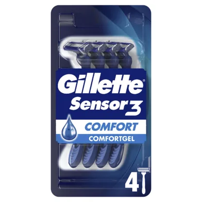 Gillette Sensor 3 Disposable Razor x 4