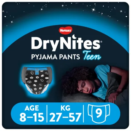 Huggies Drynites Pyjama Pants Carry Pack 8-15 Boy x 9