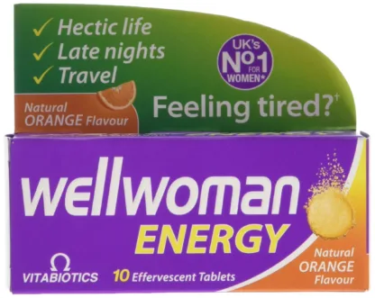 Vitabiotics Wellwoman Energy Natural Orange Flavour Effervescent 10 Tablets