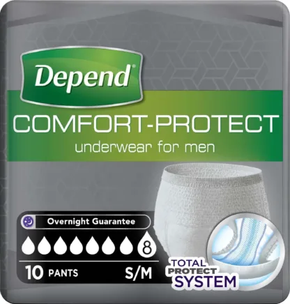 Depend Comfort Protect Pants Male S/M x 10