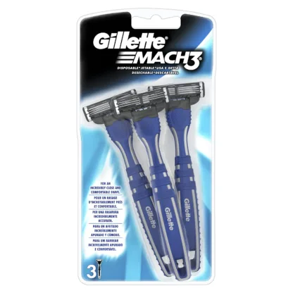 Gillette Mach 3 Disposable Razor x 3