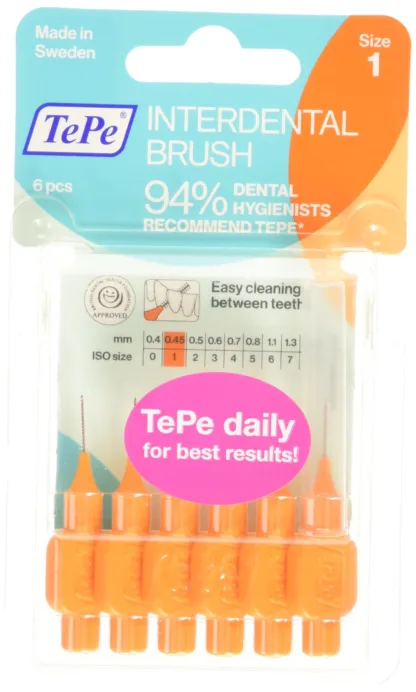 TePe Interdental Brushes Orange 0.45mm x 6