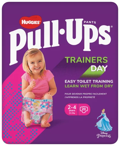 Huggies Pull-Ups Trainers Day Time Girl 2-4 Years Nappy Size 5-6+ x 20