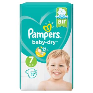 Pampers Baby Dry Carry Pack Nappies Size 7 x 17