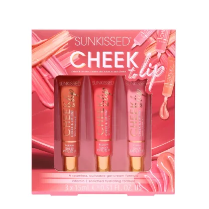 Sunkissed Cheek To Lip Gift Set - 15ml Cheek & Lip Tint Gleam + 15ml Cheek & Lip Tint Bloom + 15ml Cheek & Lip Flush