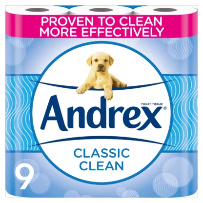 Andrex Classic Clean Toilet Rolls x 9