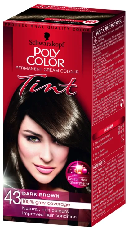 Polytint Hair Colour Dark Brown 43