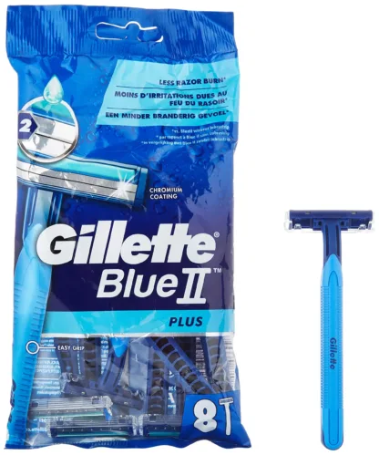 Gillette Blue II Plus Disposable Razors x 8