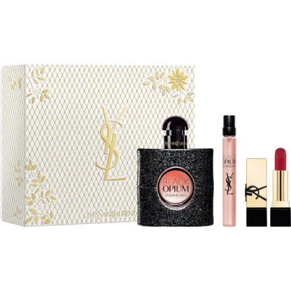 Yves Saint Laurent Black Opium 50ml EDP Spray+10ml EDP Spray+Lipstick Set