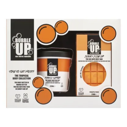 Bubble Up Tropical Body Collection Gift Set – Mango Body Butter & Pineapple Bath Bar