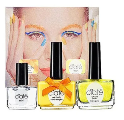 Ciate Corrupted Neon Manicure Gift Set 13.5ml Neon Orange Nail Polish + 10g Neon Glitter + 5ml Black Light Top Coat