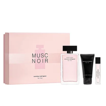 Narciso Rodriguez Musc Noir For Her Gift Set 100ml EDP Spray + 50ml Body Lotion + 10ml EDP Purse Spray