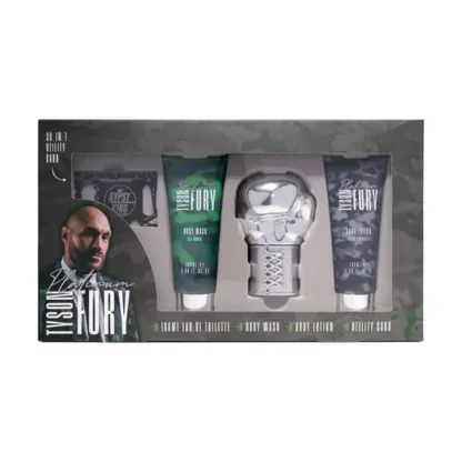 Tyson Fury Platinium Gift Set 100ml EDT + 100ml Body Wash + 100ml Body Lotion + Utility Card