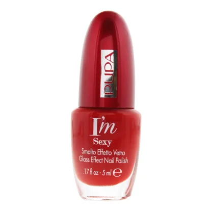 Pupa I'm Sexy 001 Scarlet Attraction Glass Effect Nail Polish 5ml