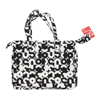 Bags Unlimited Moscow Black White Large Holdall With Handless Bag