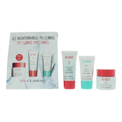 Clarins My Clarins 3 Piece Gift Set: Face Cream 50ml - Sleep Mask 15ml - Cleansing Gel 30ml