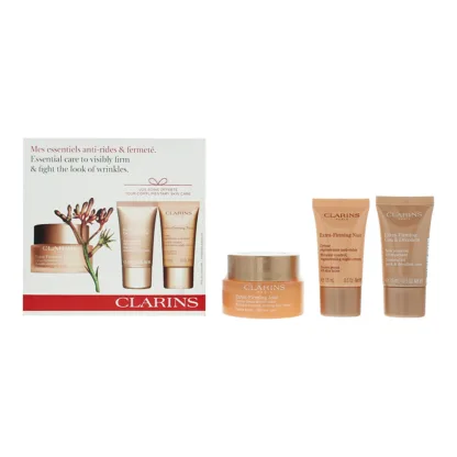 CClarins Extra-Firming 3 Piece Gift Set: Extra Firming Day Cream 50ml - Extra Firming Neck Decollette Care 15ml - Extra Firming Night Cream 15ml