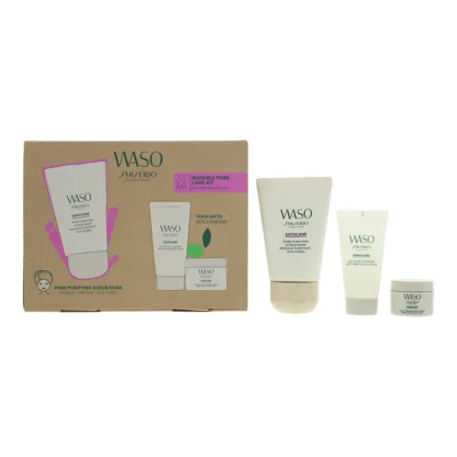 Shiseido Waso Invisible Pore Care 3 Piece Gift Set: Moisturiser 15ml - Cleanser