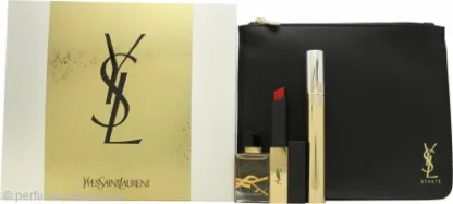 Yves Saint Laurent Holiday Essentials Gift Set 7.5ml Libre EDP + Volume Effet Faux Cils Mascara - No. 01 + Rouge Pur Couture The Slim Matte Lipstick - No. 21 + Pouch