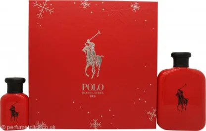 Ralph Lauren Polo Red - 125ml EDT Gift Set With 40ml Travel Spray.