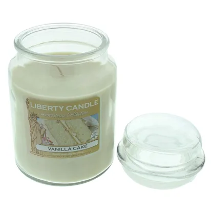 Liberty Candles Glass Jar Candle With Lid Vanilla Cake 510G