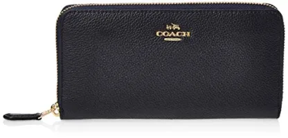 Coach Accordion Navy Zip Wallet