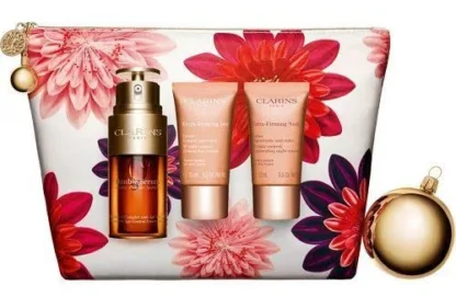 Clarins Extra-Firming 3 Piece Gift Set: Double Serum 30ml - Day Cream 15ml - Night Cream 15ml