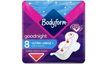 Bodyform Cour-V Ultra Night Large Sanitary Towels With Wings PMP x 8