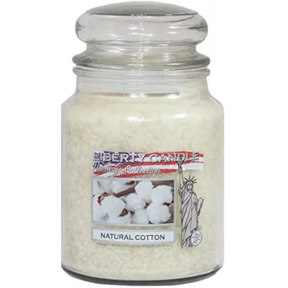 Liberty Candle Large 22oz Jar Scented Fraganced Candle (Natural Cotton)