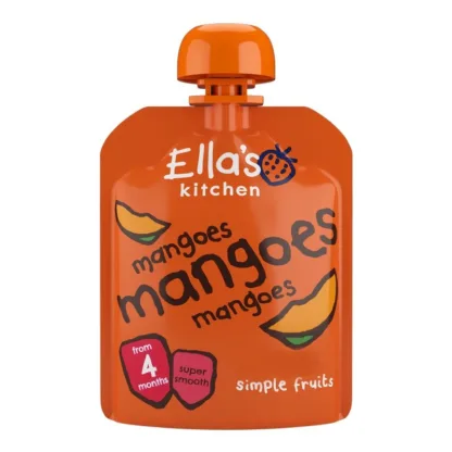 Ella's Kitchen Organic Mangoes First Tastes Baby Pouch 4+ Months 7 Pack - 70g