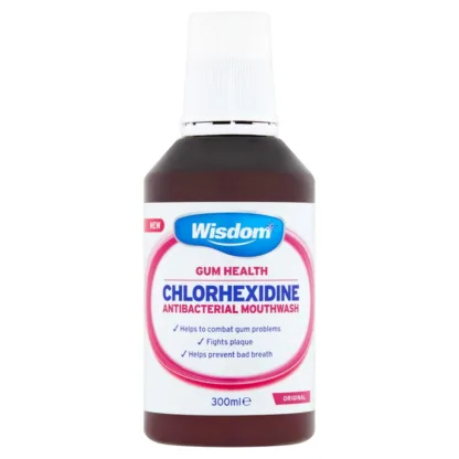 Wisdom Gum Health Chlorhexidine Anti-Bacterial Mouthwash Original - 300ml