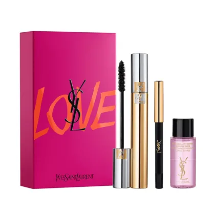 Yves Saint Laurent Luxurious Mascara Must Have Gift Set 7.5ml Volume Effet Faux Cils Mascara - 01 + 0.8g Dessin du Regard Waterproof Eye Pencil - 01 + 8ml Top Secrets Expert Makeup Remover