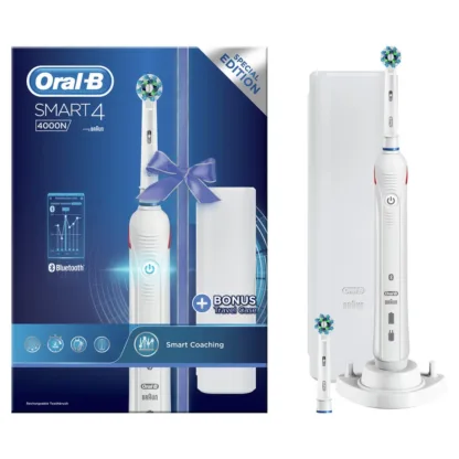 Oral-B Smart 4500 Electric Toothbrush + Travel Case Cross Action White