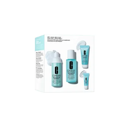 Clinique Anti-Blemish Solutions Gift Set 50ml Cleansing Foam + 60ml Clarifying Lotion + 15ml All-Over Clearing Treatment + 5ml Clinical Clearing Gel